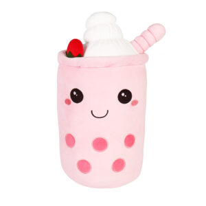 Plyšový polštář - Jahodový koktejl Albi