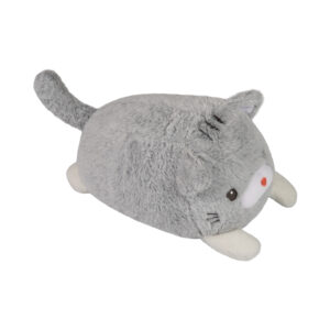 Plyšový polštář - Světle šedá kočka Albi