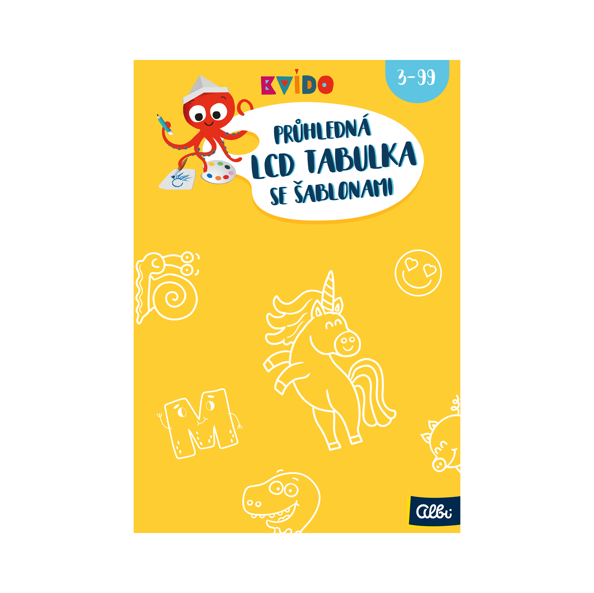 Průhledná LCD tabulka se 30 šablonami - Kvído Albi - Obrázek 3