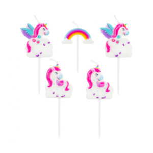 Sada dortových svíček Jednorožci 5 ks Albi