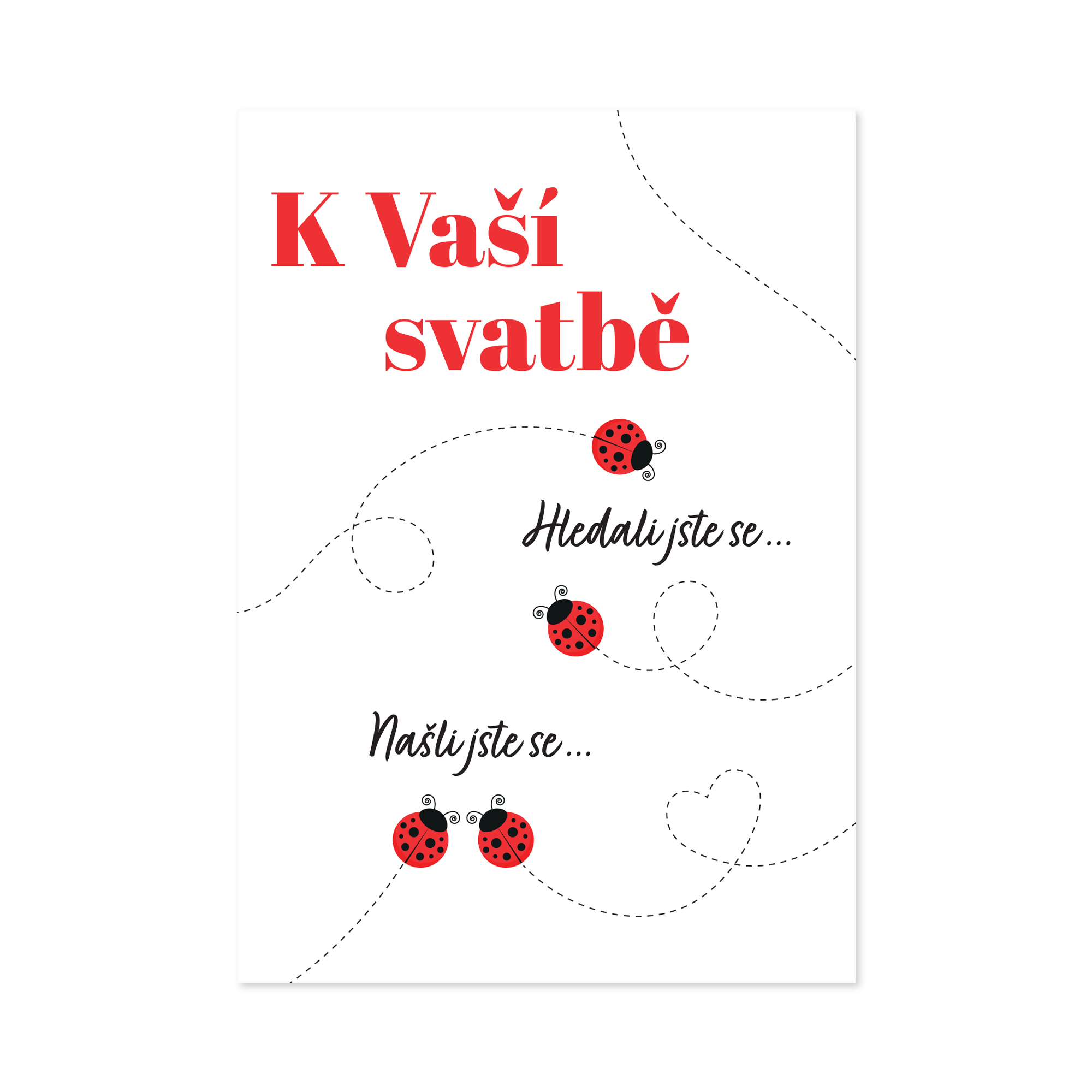 Svatební hrací přání - Zamilované berušky Albi