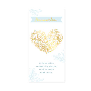 Svatební obálka na peníze - Zlaté srdce Albi