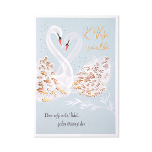 Svatební přání - Labutě se zlatým peřím Albi