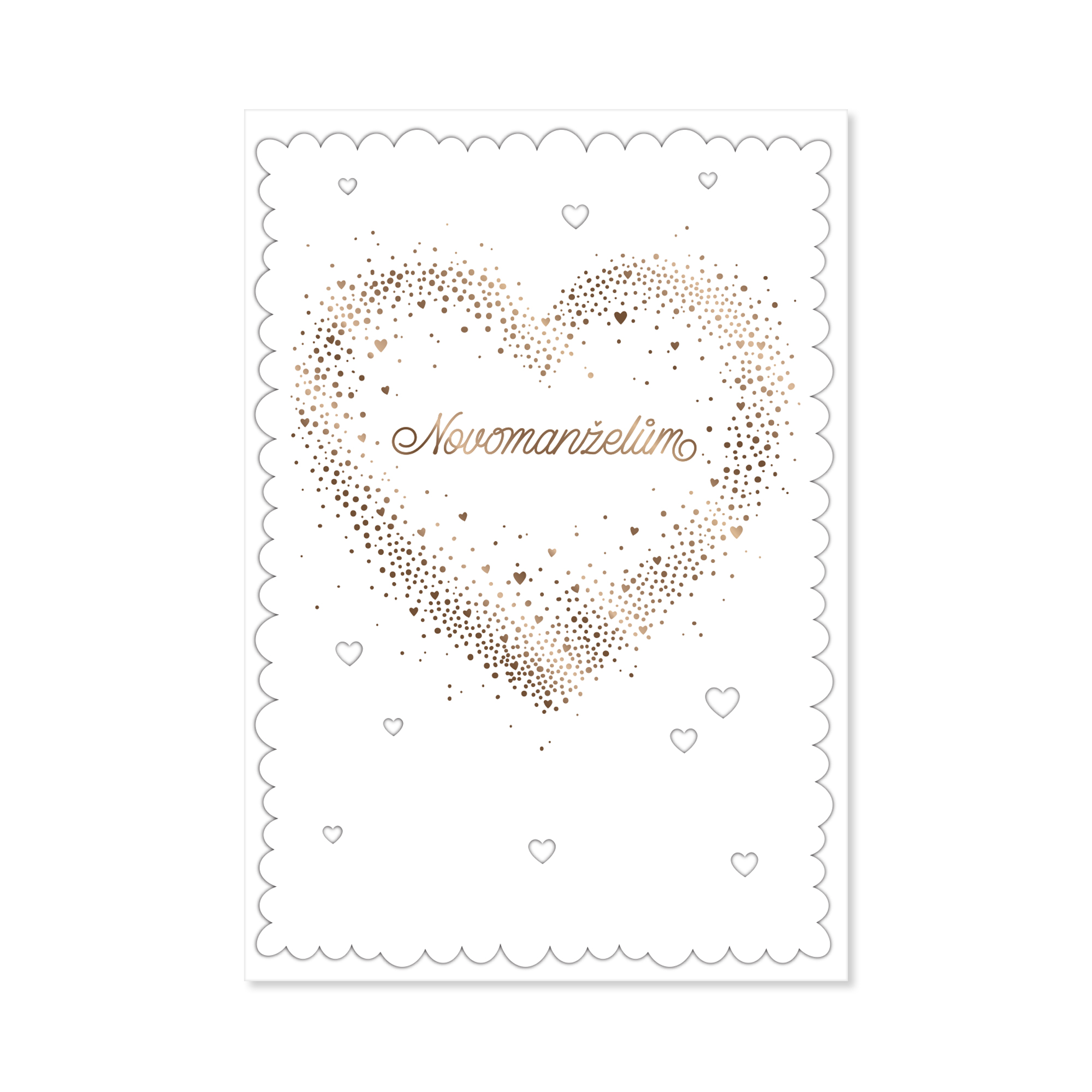 Svatební přání - Srdce z malých srdíček Albi