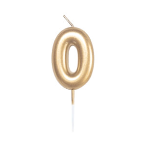 Svíčka dortová zlatá 5 cm číslo 0 Albi