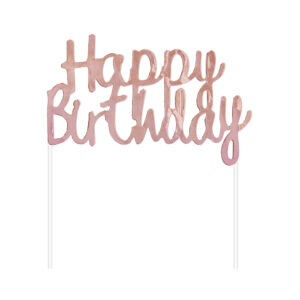 Zápich Happy Birthday rose gold Albi