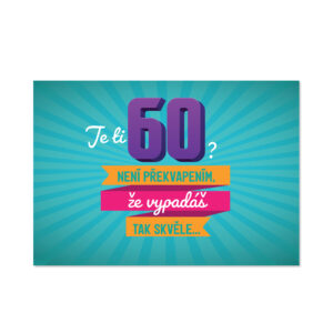 3D přání s pop-up efektem - 60 narozeniny Albi
