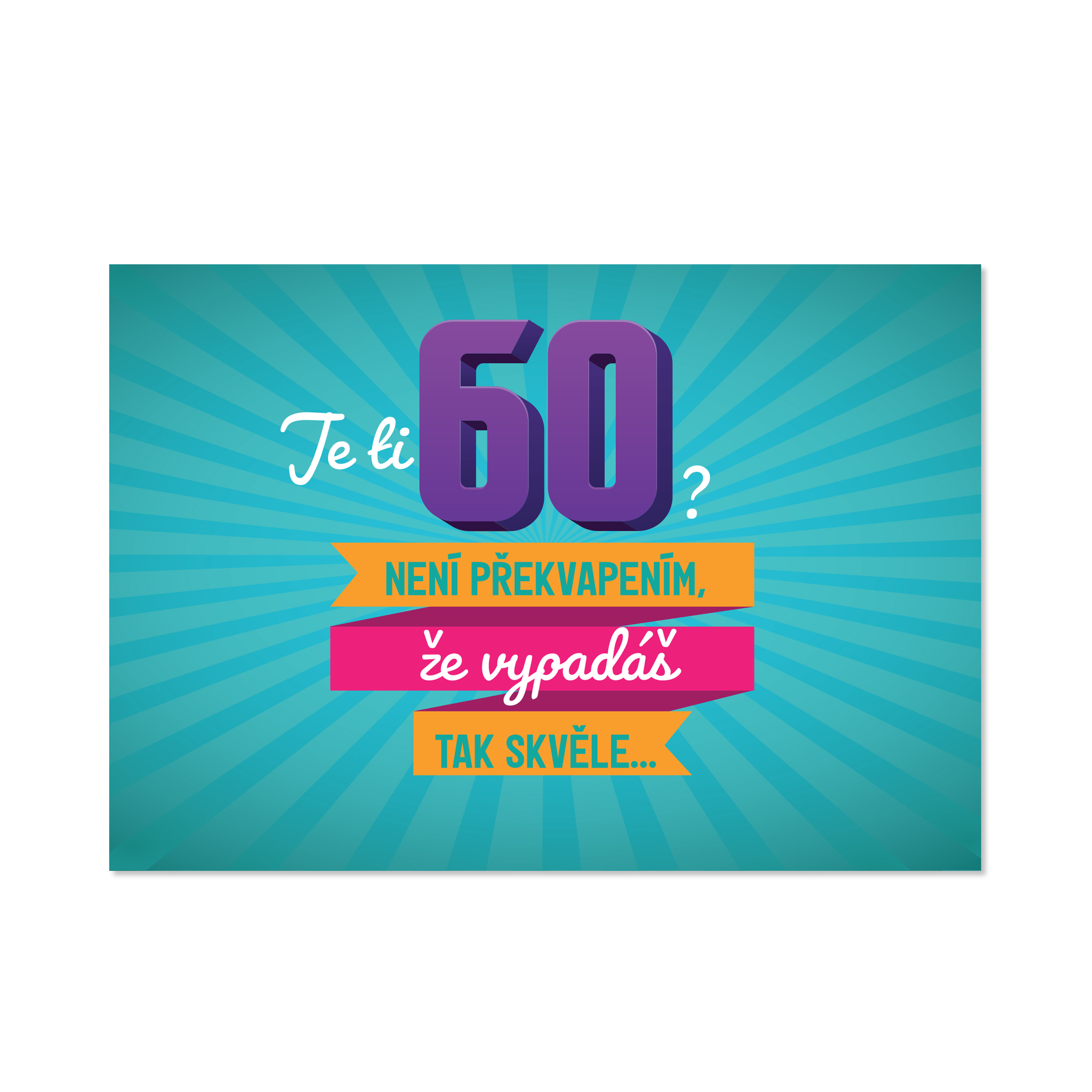 3D přání s pop-up efektem - 60 narozeniny Albi