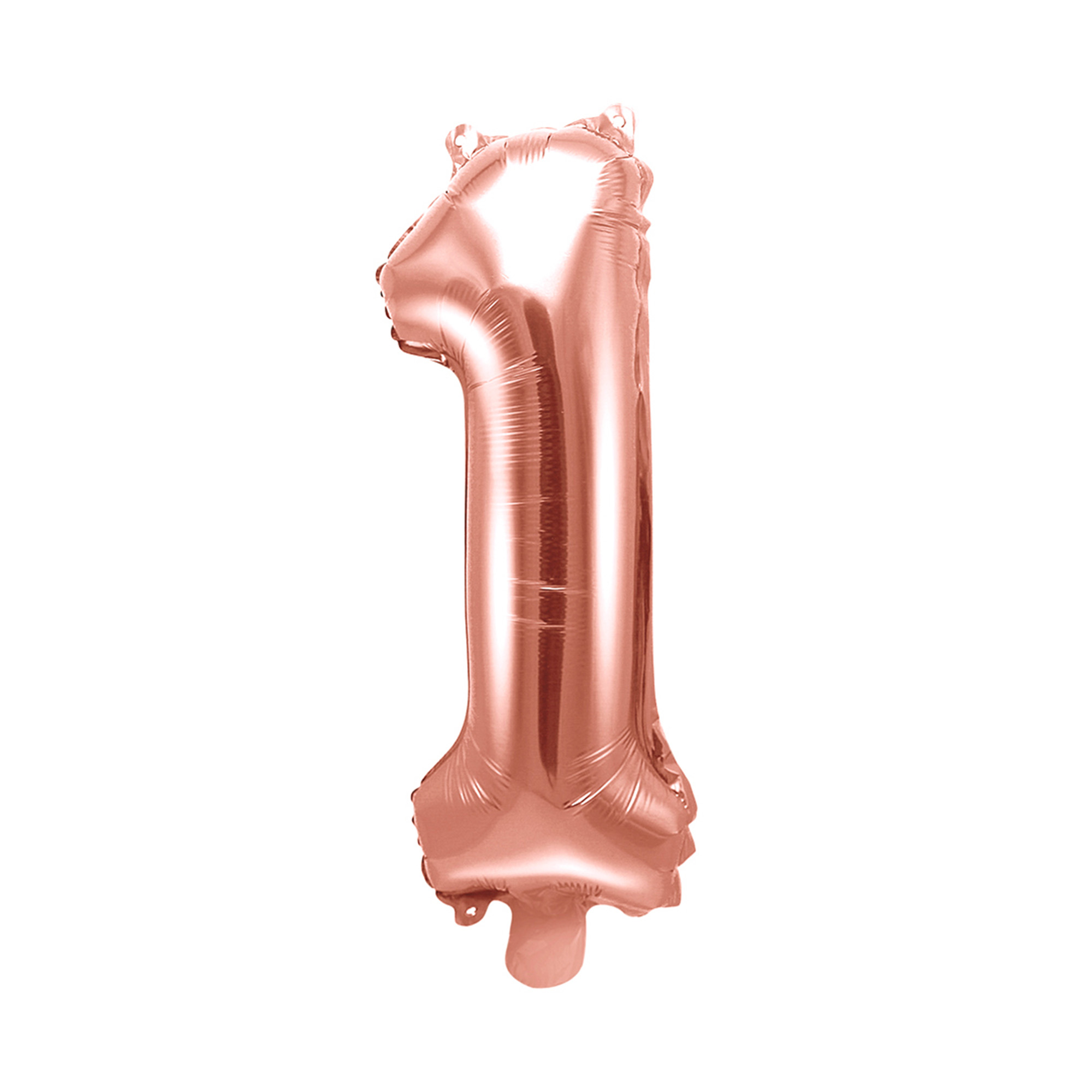 Balónek fóliový 35 cm rose gold číslo 1