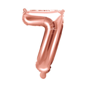 Balónek fóliový 35 cm rose gold číslo 7