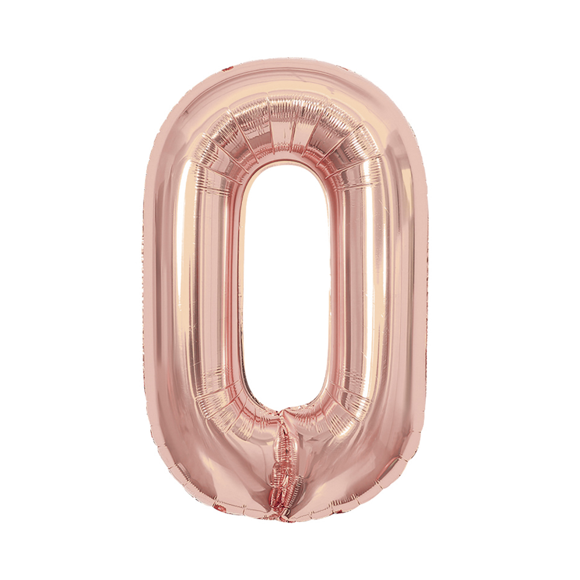 Balónek fóliový 85 cm rose gold číslo 0