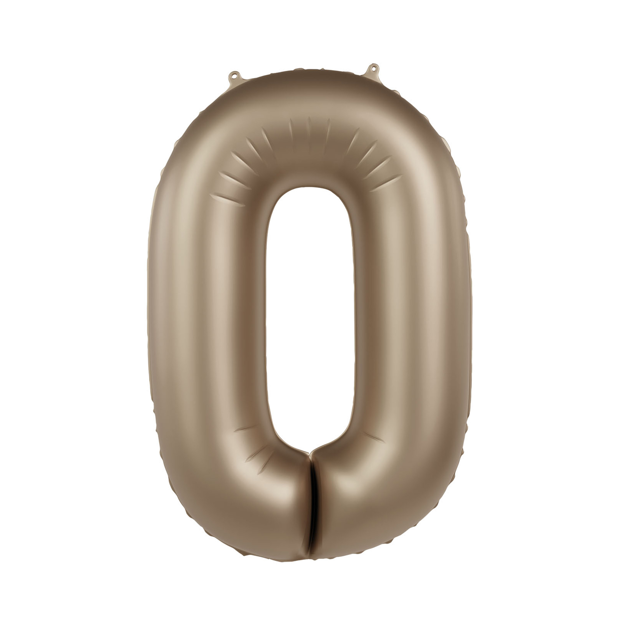 Balónek fóliový 86 cm zlatý matný číslo 0
