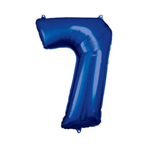 Balónek fóliový 88 cm modrý číslo 7