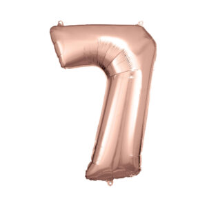 Balónek fóliový 88 cm rose gold číslo 7