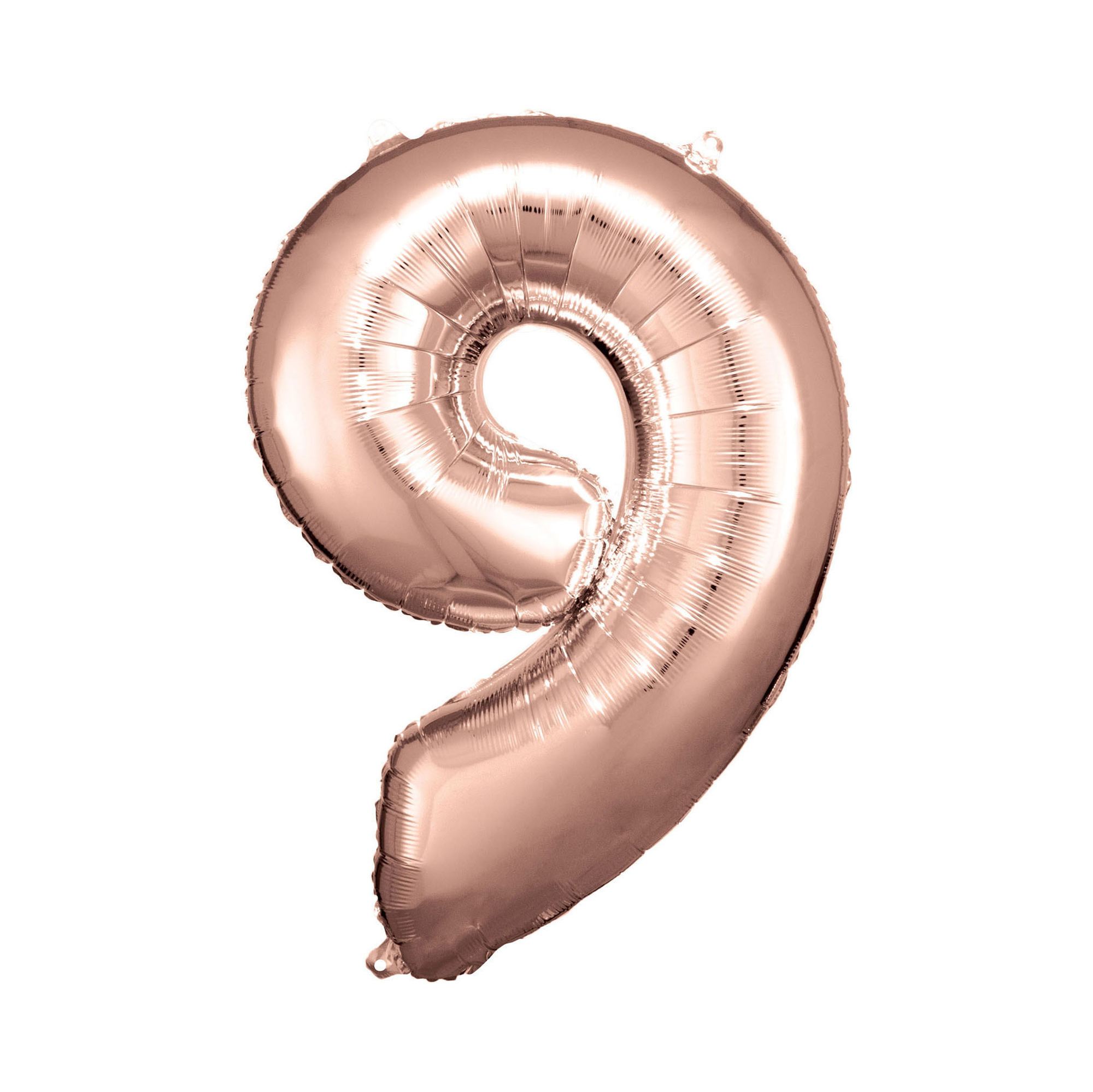 Balónek fóliový 88 cm rose gold číslo 9