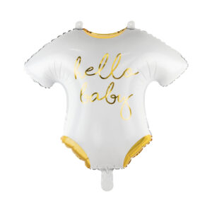 Balónek fóliový Bílé body Hello baby