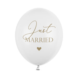 Balónky latexové Svatba Just Married 6 ks