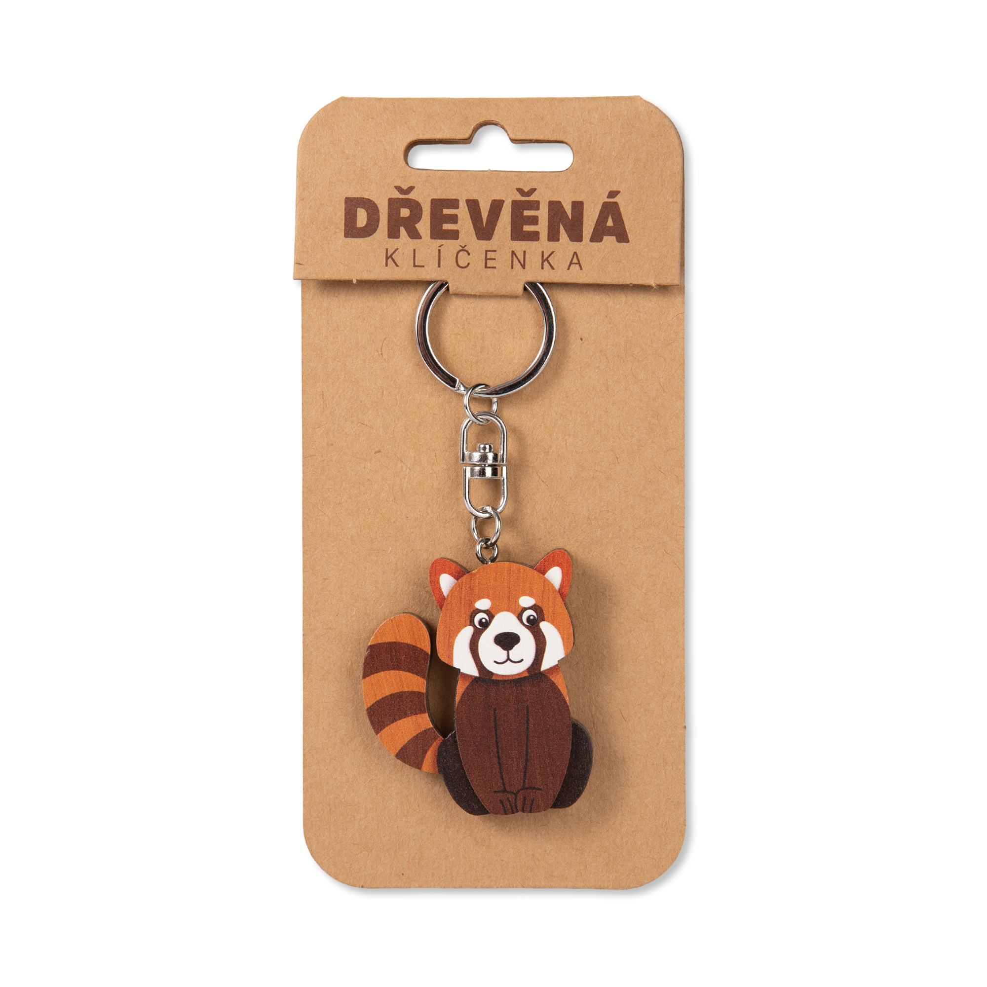Dřevěná klíčenka - Červená panda Albi