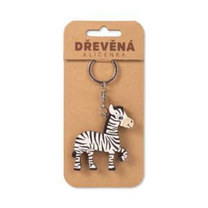 Dřevěná klíčenka - Zebra Albi