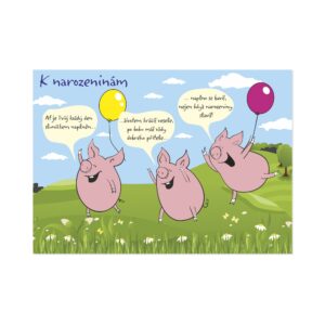 Narozeninové hrací přání - Čuníci Albi