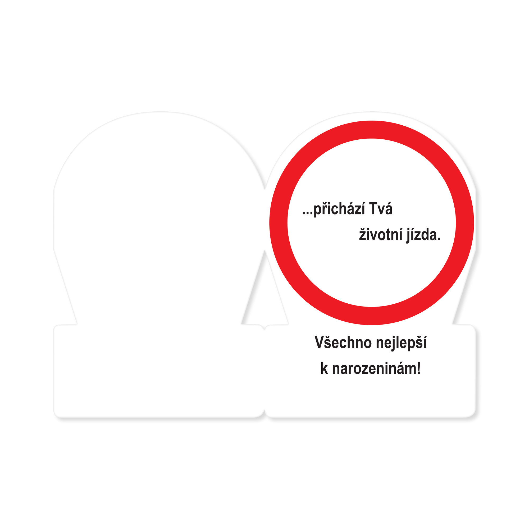 Přání k narozeninám - Dopravní značka 40 let Albi - Obrázek 2