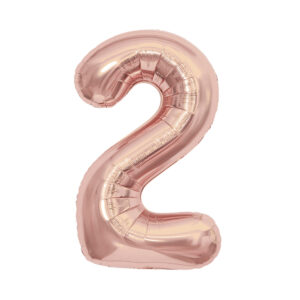 Balónek fóliový 85 cm rose gold číslo 2 Albi