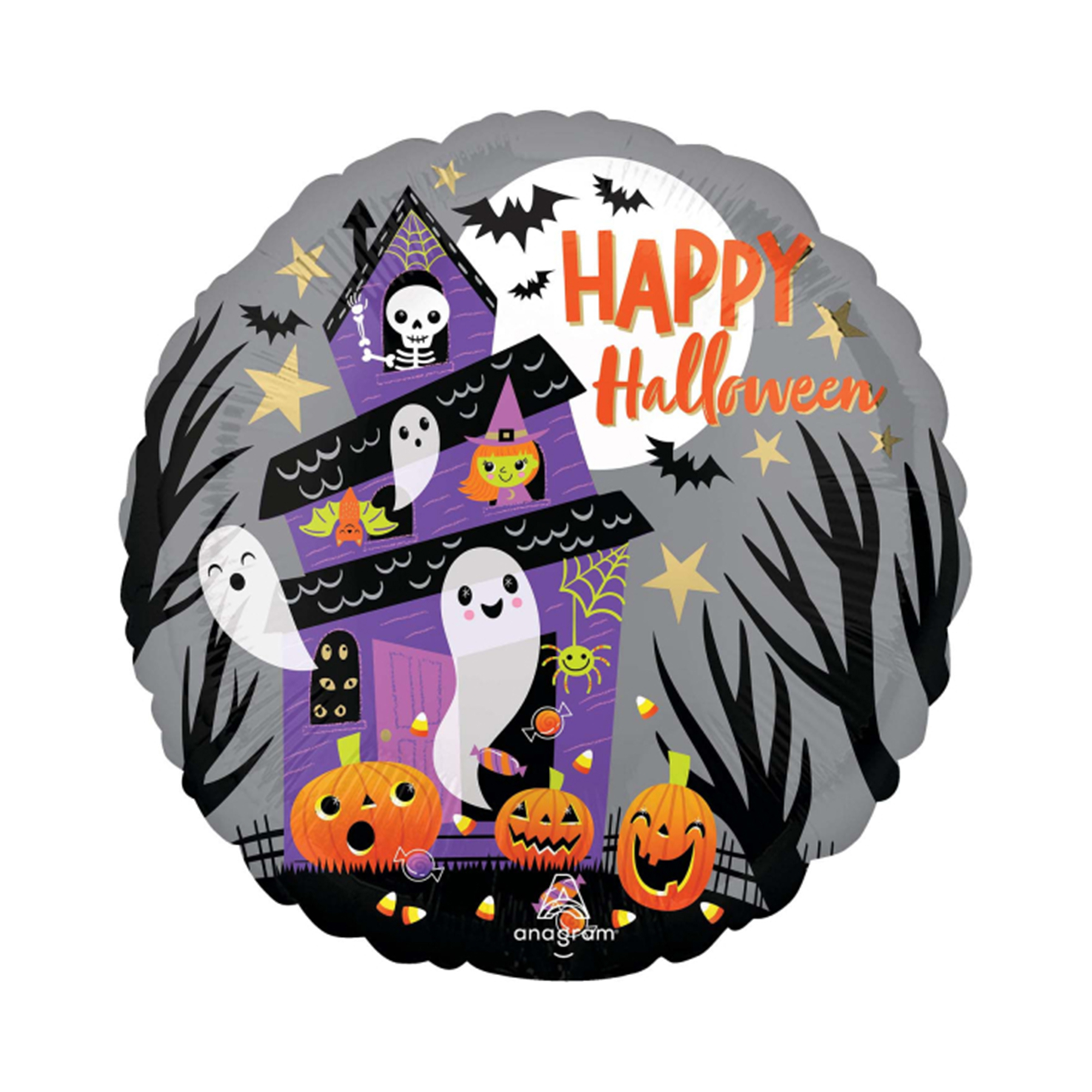 Balónek fóliový Halloween strašidelný dům Albi