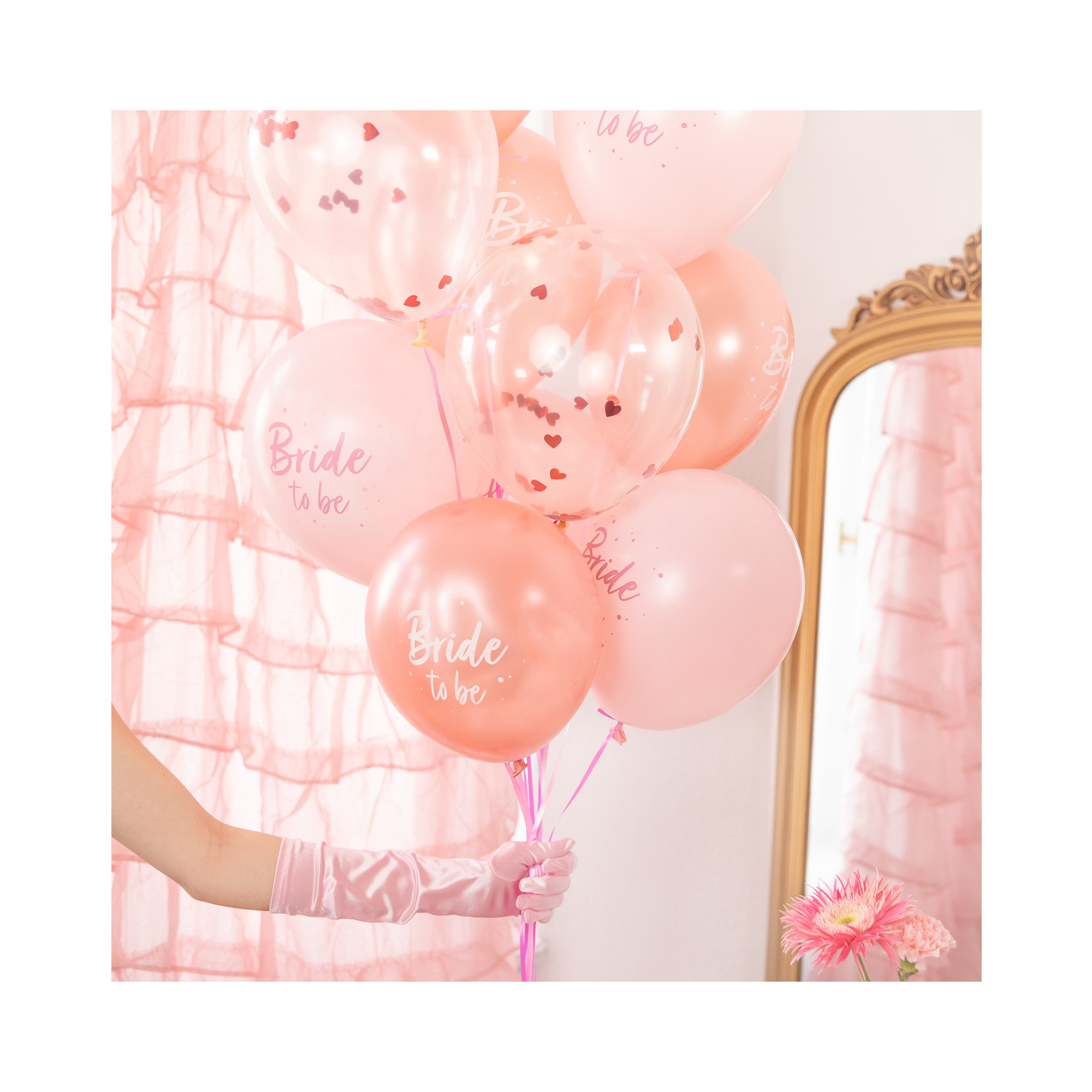 Balónky latexové Bride to be rose gold 6 ks Albi - Obrázek 2