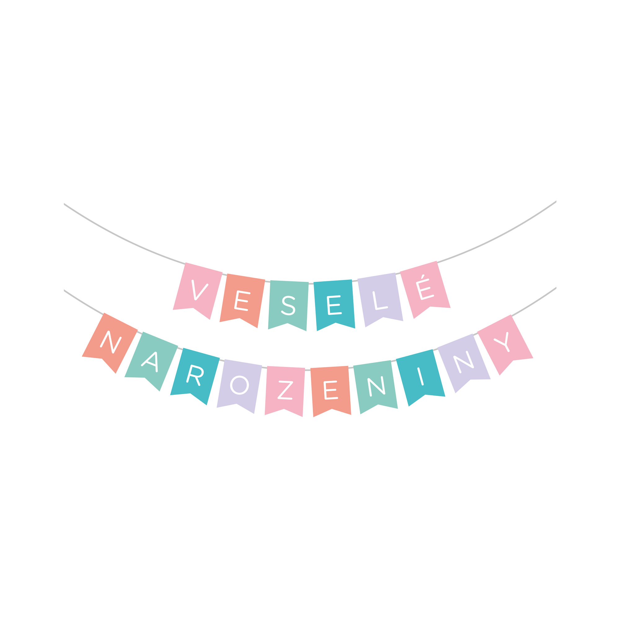 Banner Veselé narozeniny barevný Albi