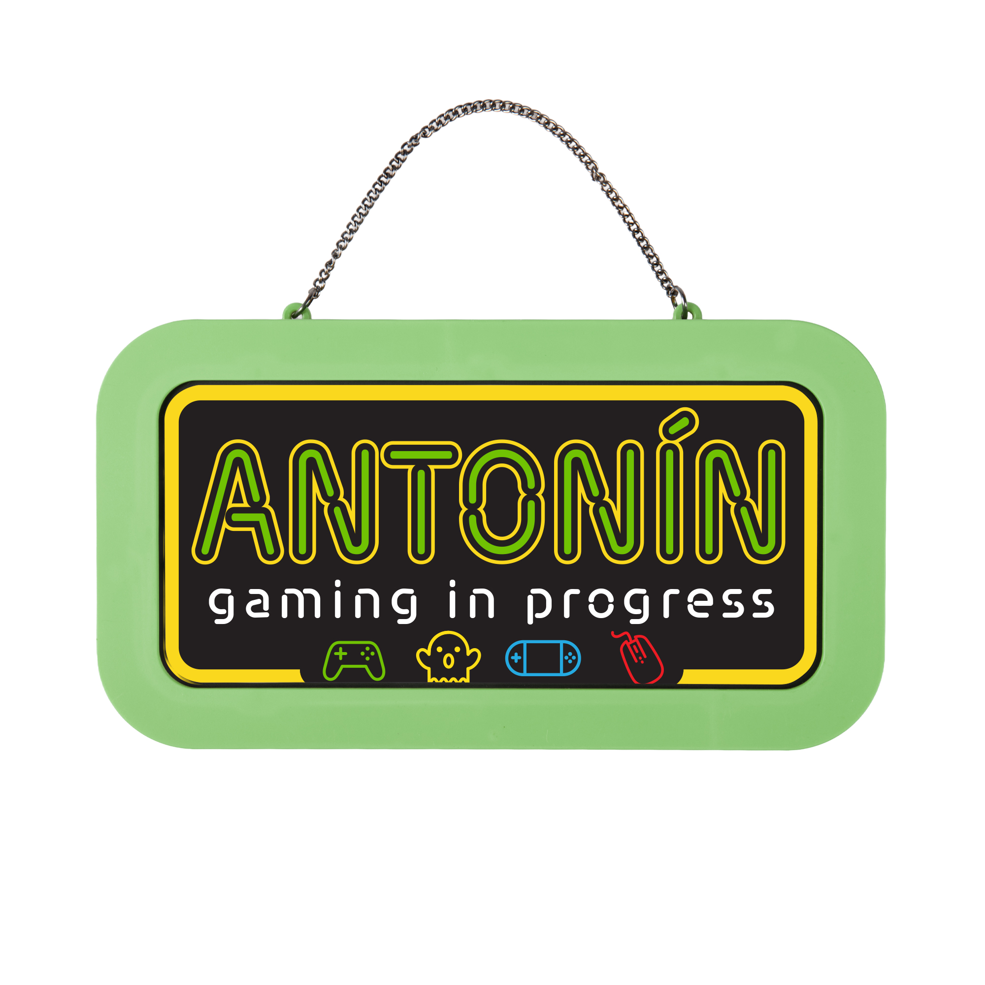 Neonová cedulka se jménem - Antonín Albi