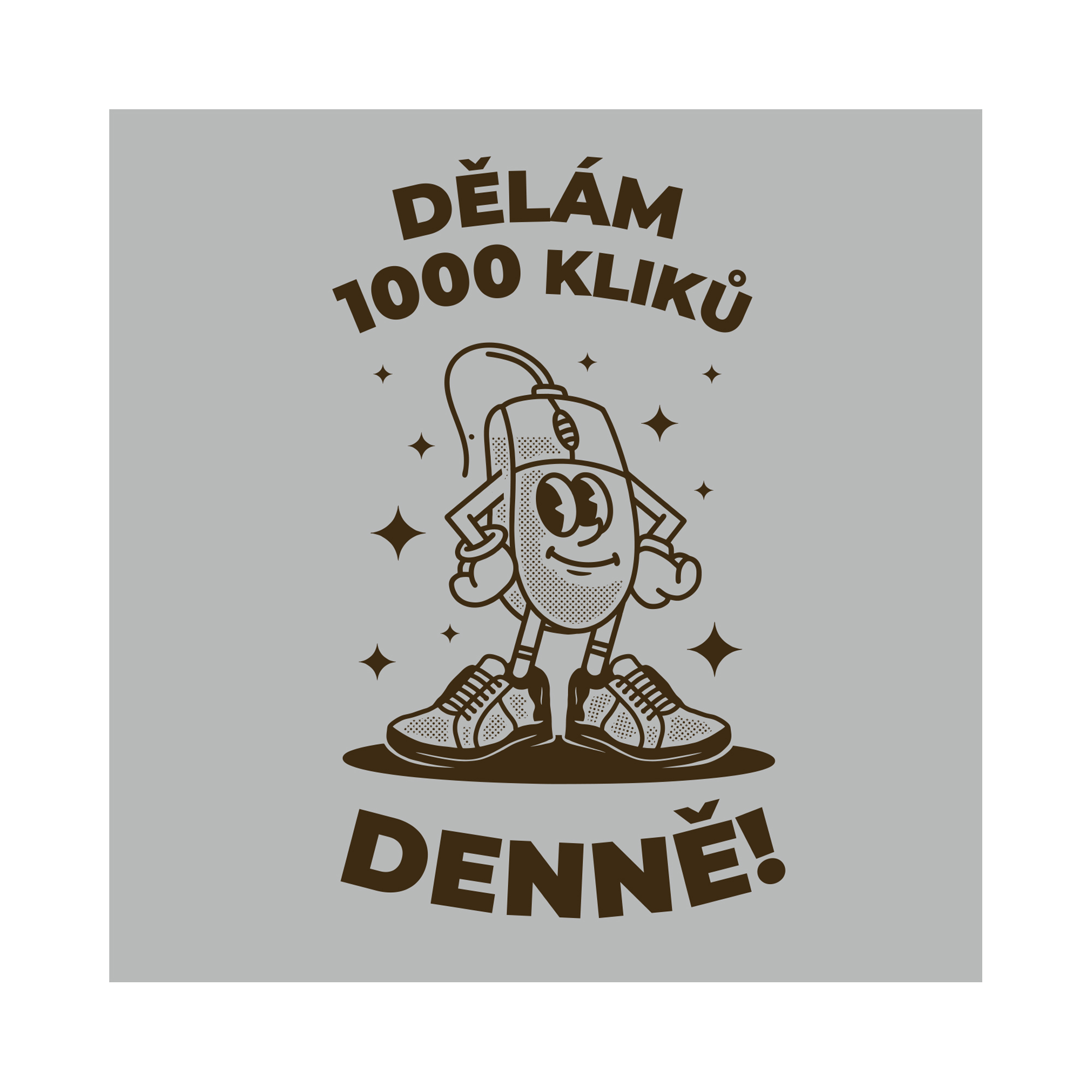 Pánské tričko - Dělám 1000 kliků denně, vel. XL Albi - Obrázek 2