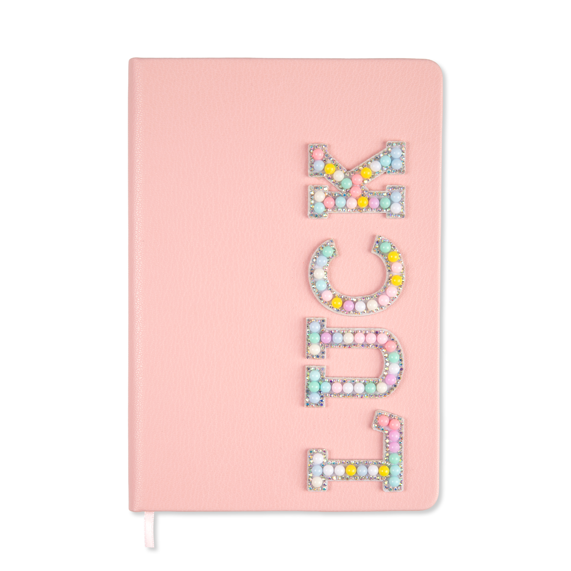 Růžový blok A5 s korálky - Luck Albi