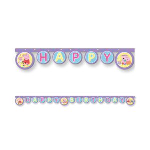 Banner Happy Birthday Prasátko Peppa s rodinou Albi