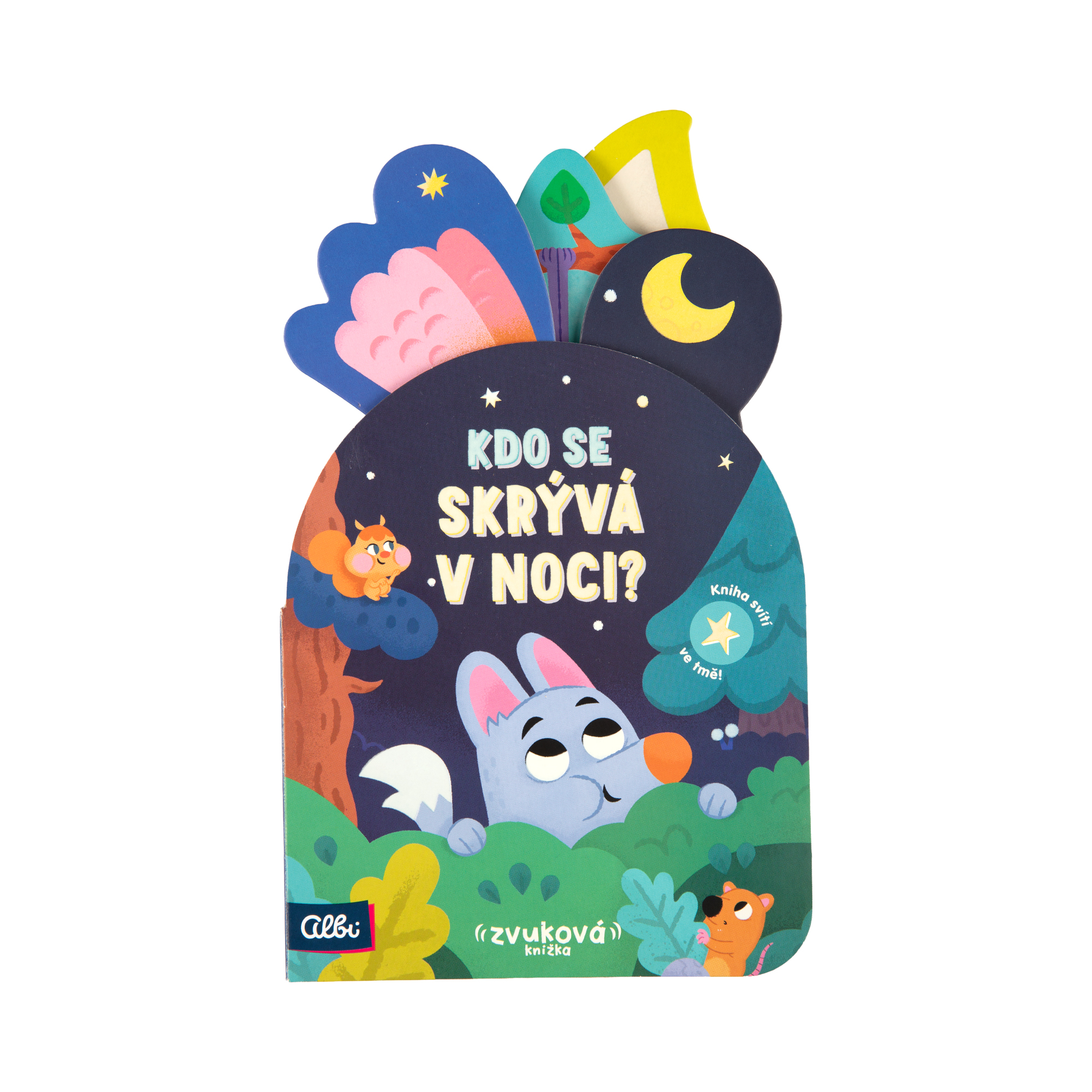 Dětská zvuková pop-up kniha - Kdo se skrývá v noci? Albi - Obrázek 2