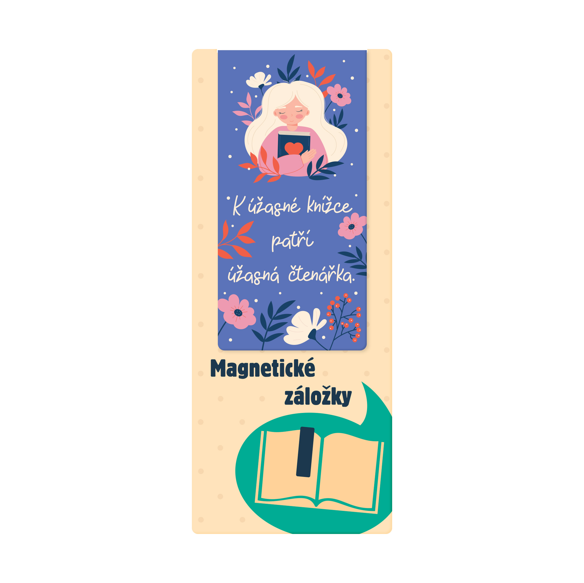 Magnetická záložka - Skvělá čtenářka Albi