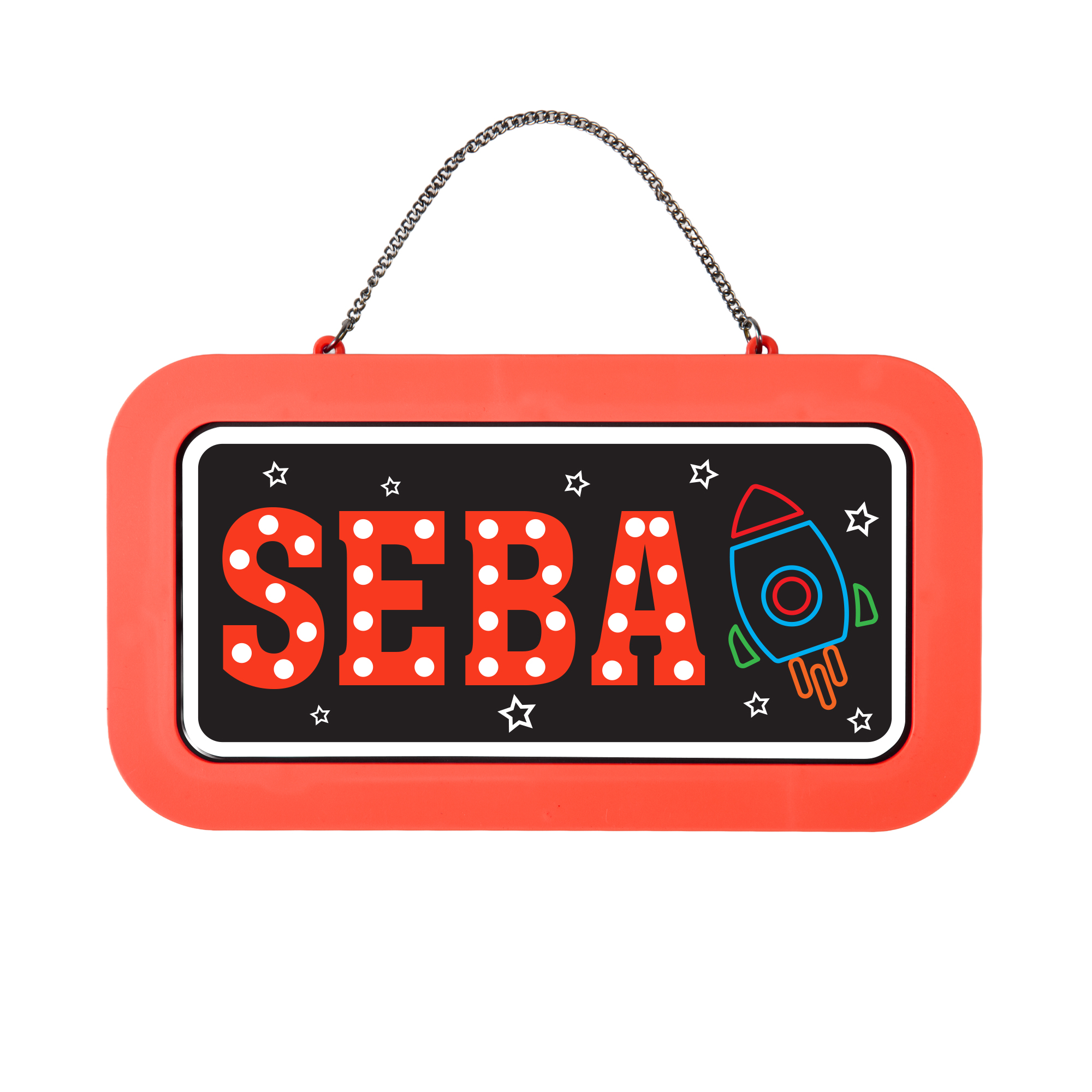 Neonová cedulka se jménem - Seba Albi