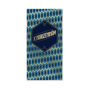 Obálka na peníze k narozeninám - Zlaté hexagony Albi