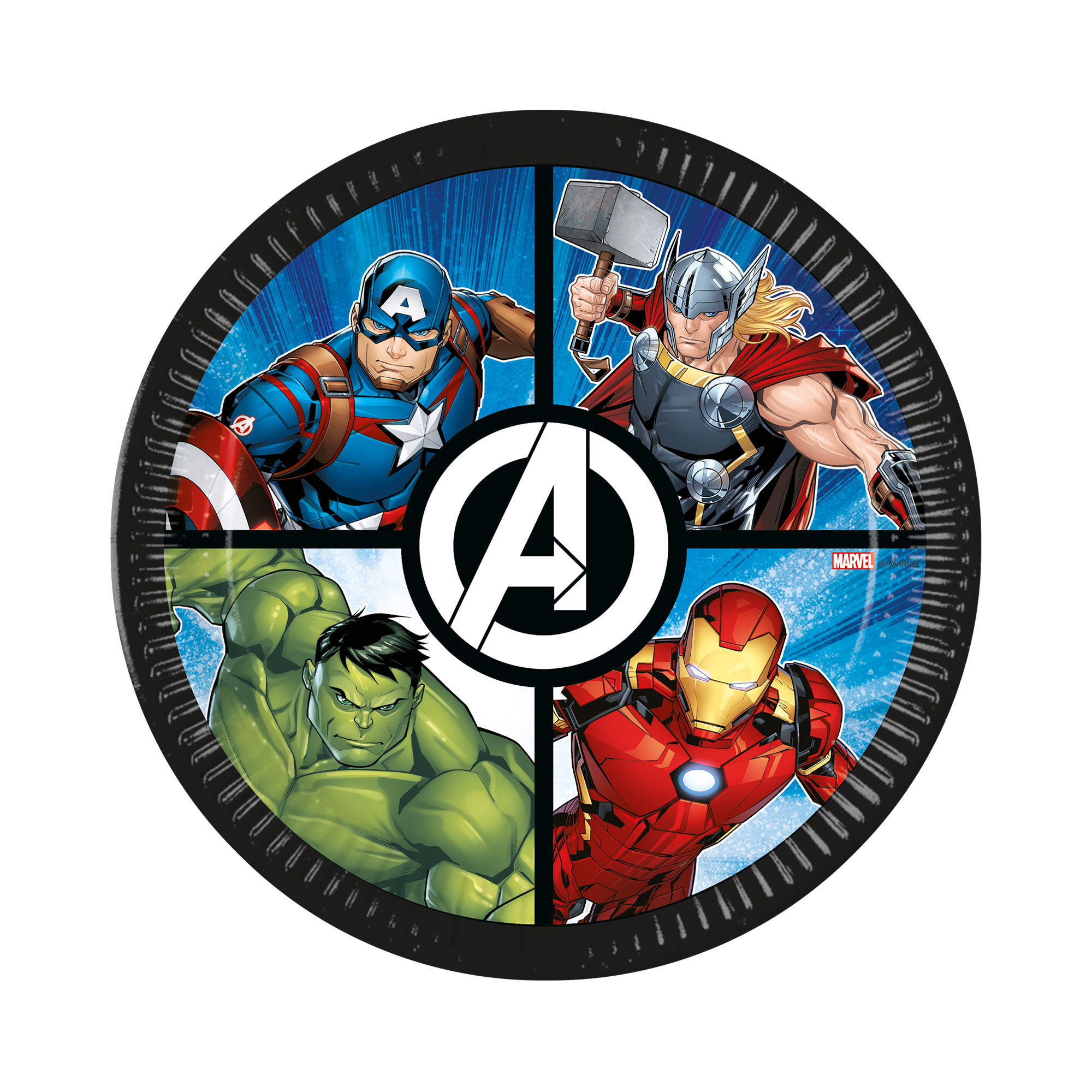 Talíře Avengers superhrdinové 8 ks Albi