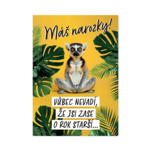 Hrací přání k narozeninám - Lemur Albi