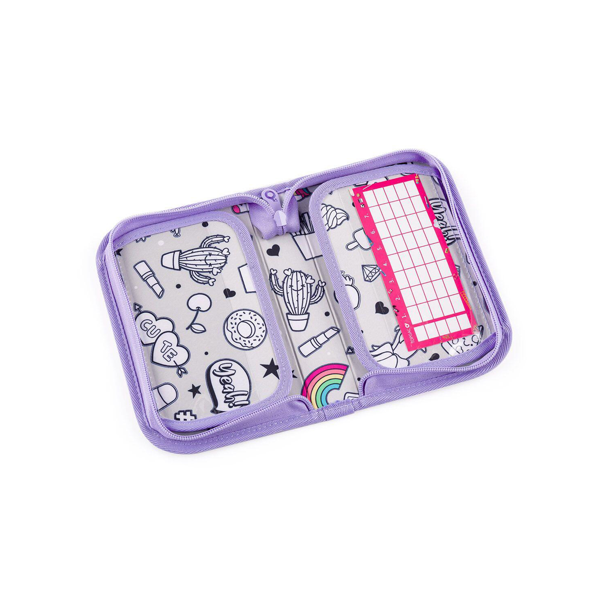 Školní penál - Fialové květiny Topgal - Obrázek 3