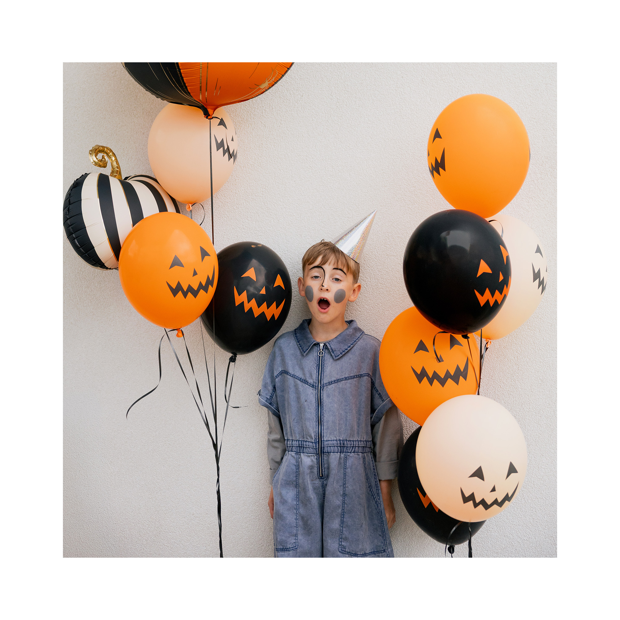 Balónky latexové Halloween dýně oranžovo-černé 6 ks Albi - Obrázek 3