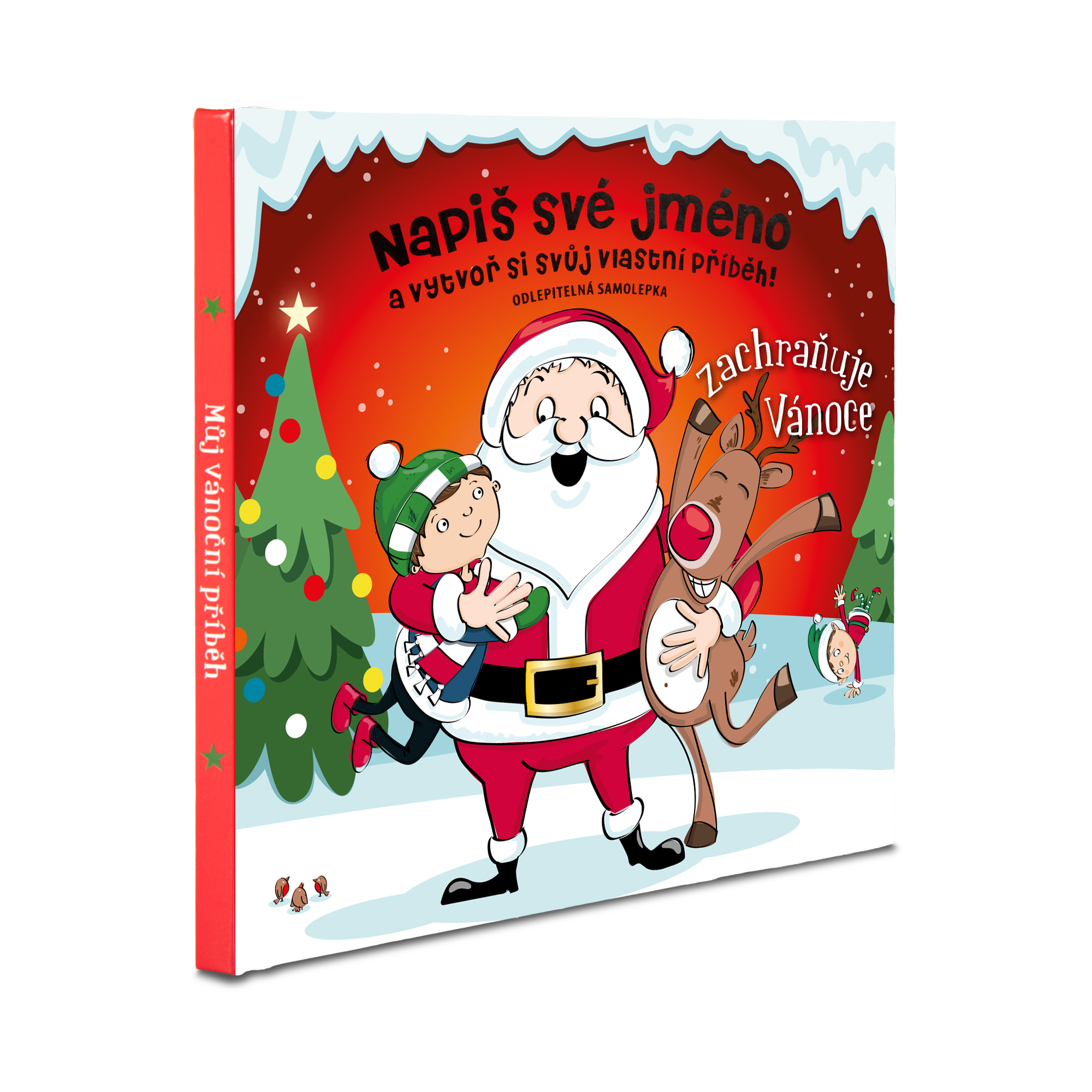 Červená vánoční knížka bez jména (pro kluka) Albi