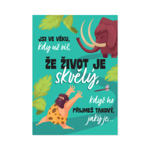 Hrací přání k narozeninám - Neandrtálec Albi