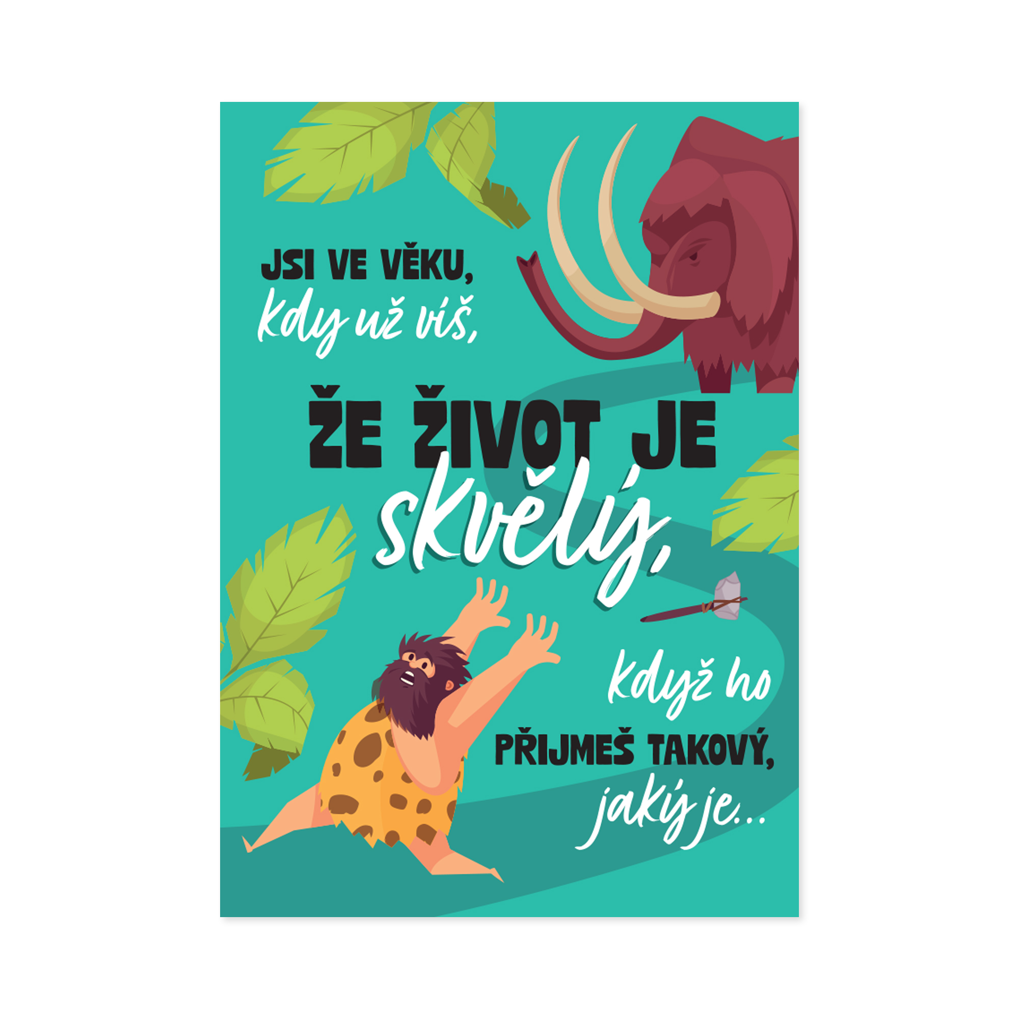 Hrací přání k narozeninám - Neandrtálec Albi