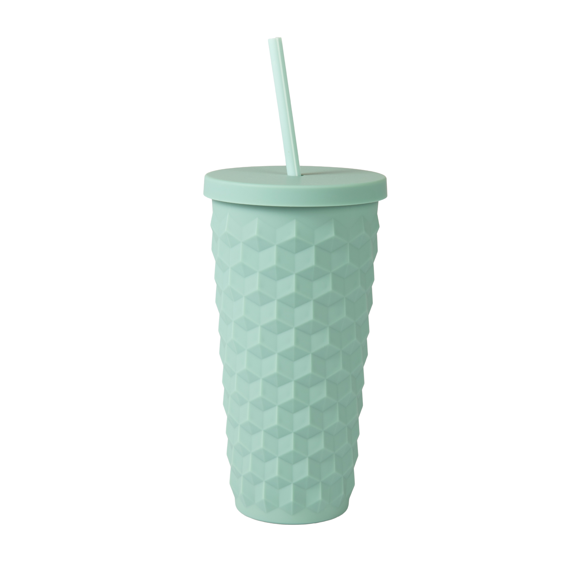 Tyrkysový 3D tumbler s brčkem Albi