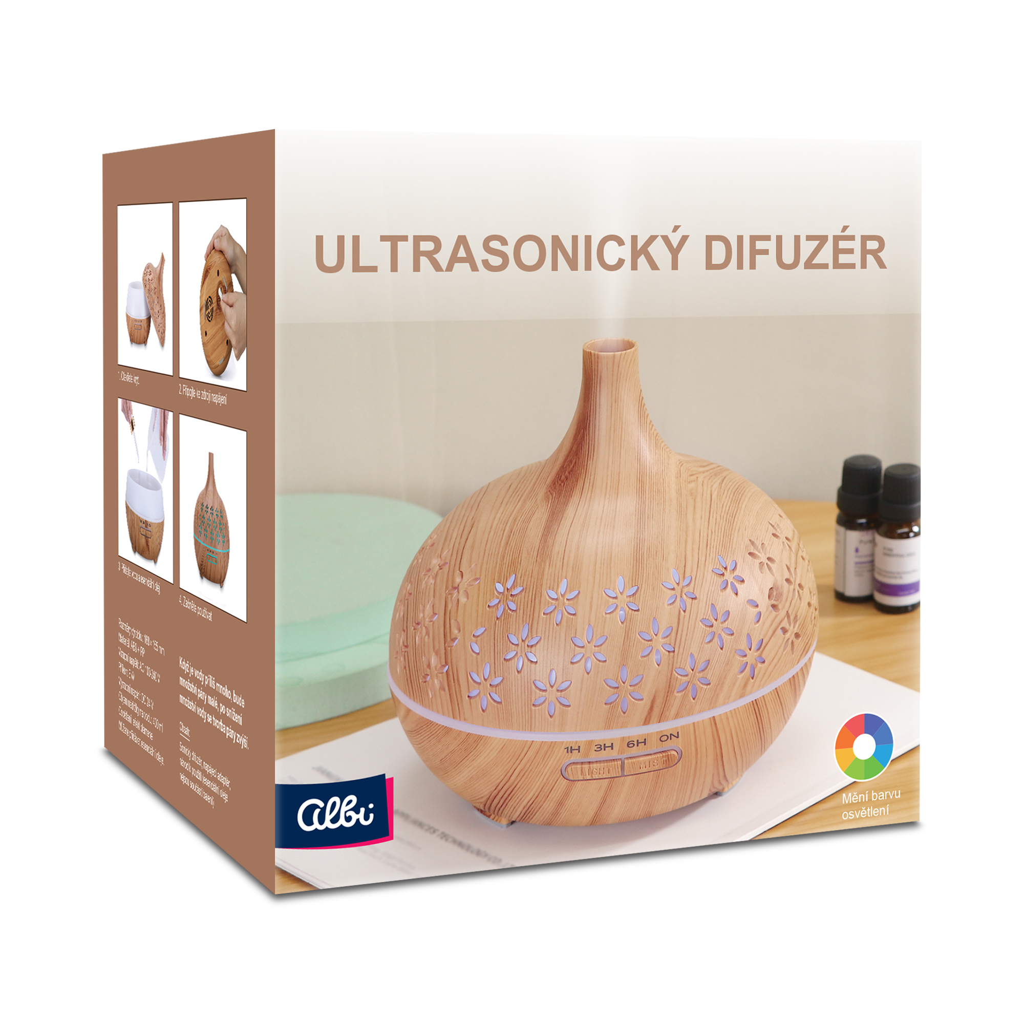 Ultrasonický difuzér Deluxe - Kytičky Albi