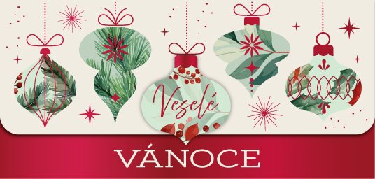 Vánoční magnetická obálka na peníze - Veselé Vánoce Albi